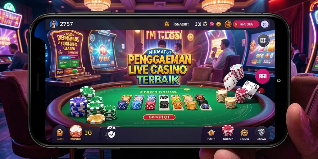 Screenshot permainan Live Casino yang menarik dan interaktif.