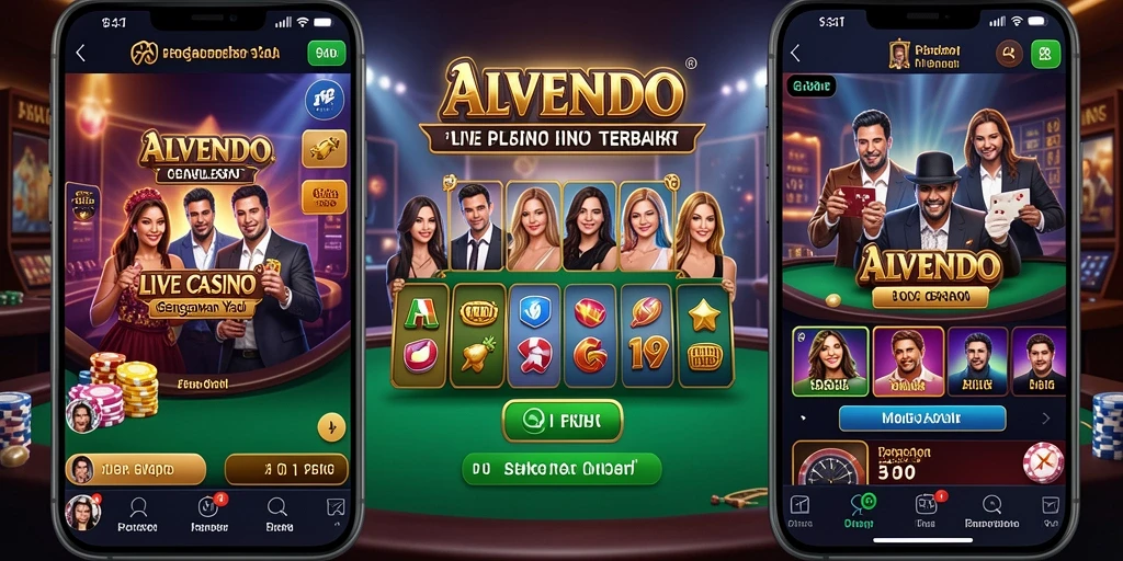 Menampilkan gameplay seru di ALVENDO dengan dealer langsung.
