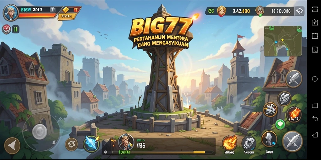 Screenshot gameplay menara pertahanan yang seru dan menantang.