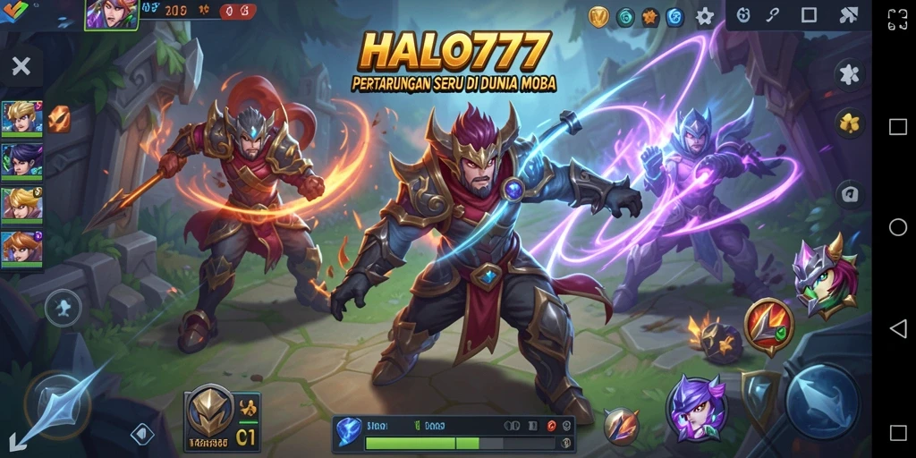 Tampilan menakjubkan dari gameplay MOBA yang intens.