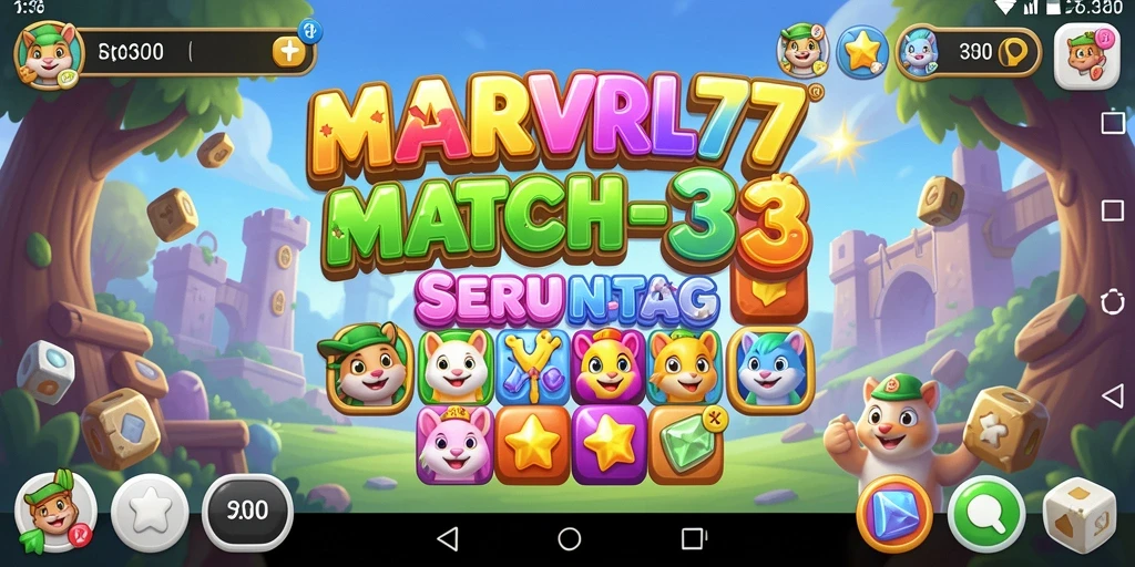 Gambaran gameplay menarik dari MARVRL77 dalam aksi Match-3.