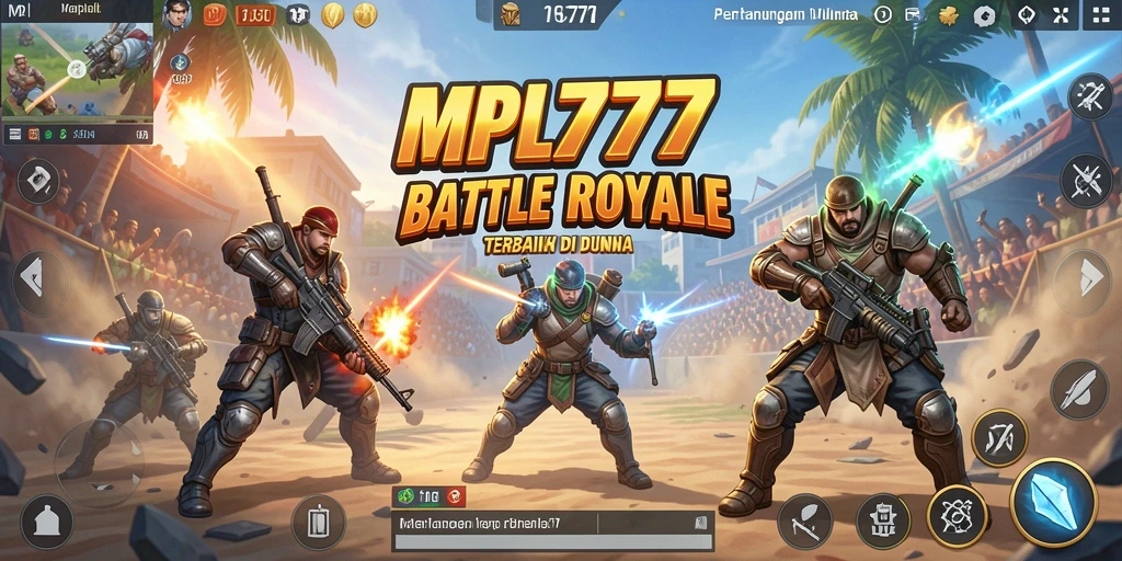 Tampilan aksi seru dari gameplay Battle Royale MPL777.
