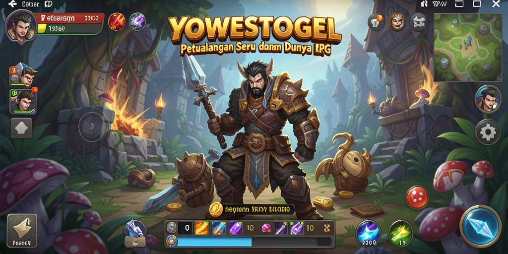 Tangkapan layar utama YOWESTOGEL menampilkan aksi pertarungan yang seru dan grafis RPG yang menawan.
